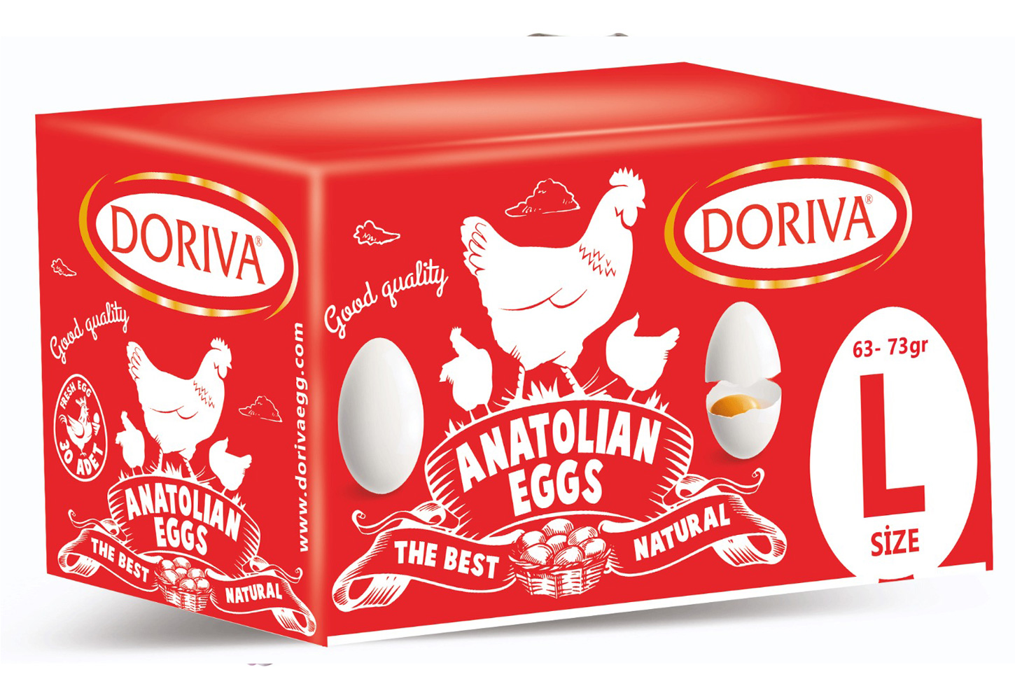 Doriva Egg 6'lı Large Yumurta (63 - 72 GR)