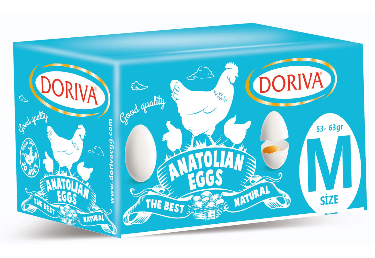 Doriva Egg 6'lı Medium Yumurta (53 - 63 GR)