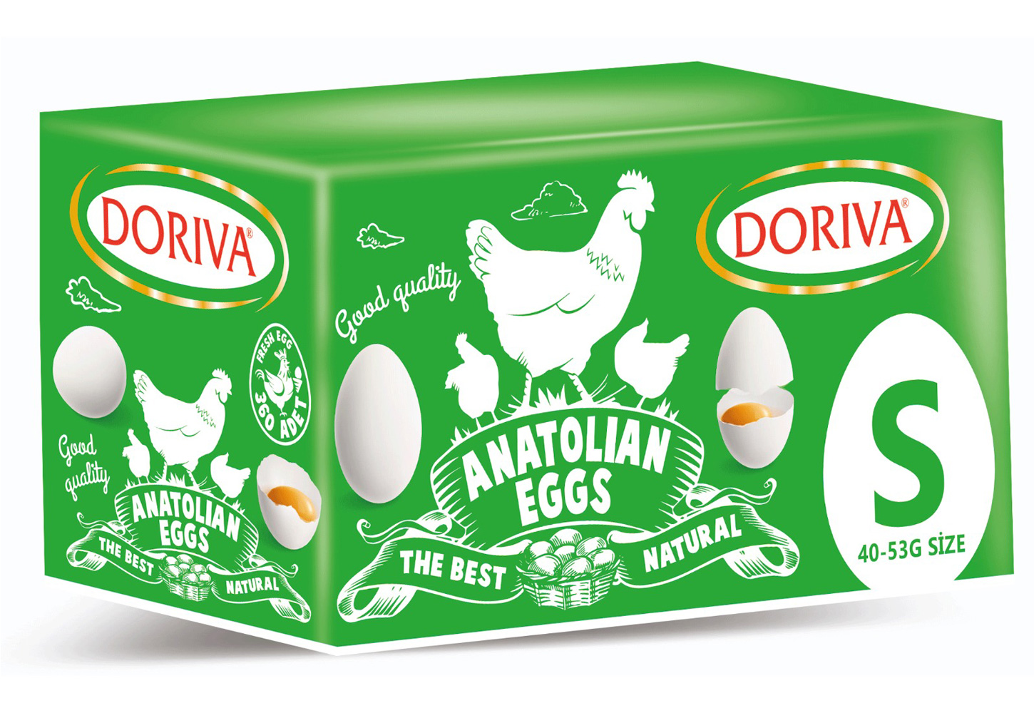 Doriva Egg 6'lı Small Yumurta (53 - 63 GR)